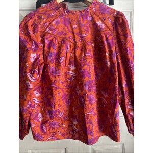 NEW NWT Floral Purple And Orange Blouse  S